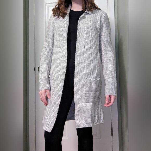 Dynamite Grey & White Knit Sweater Coat | Size XS - Picture 1 of 11